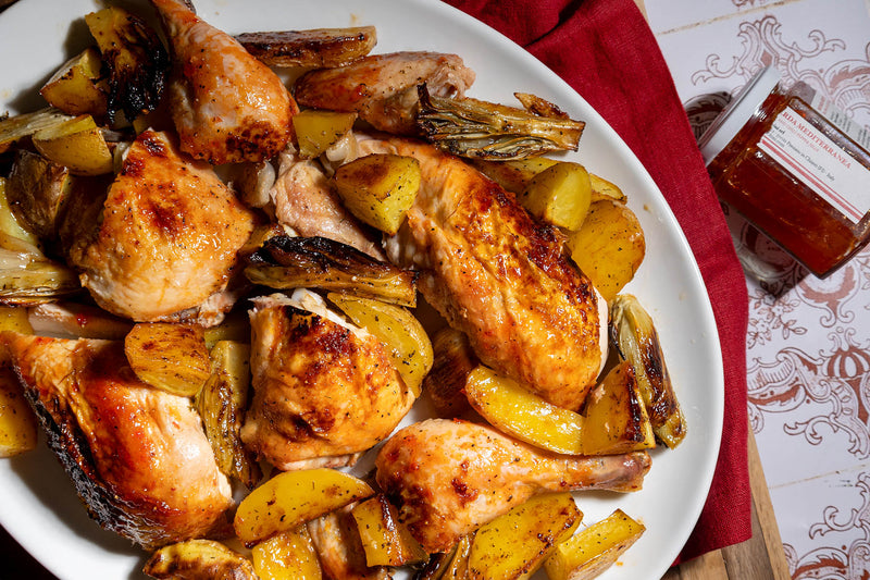 Mostarda Glazed Roasted Chicken