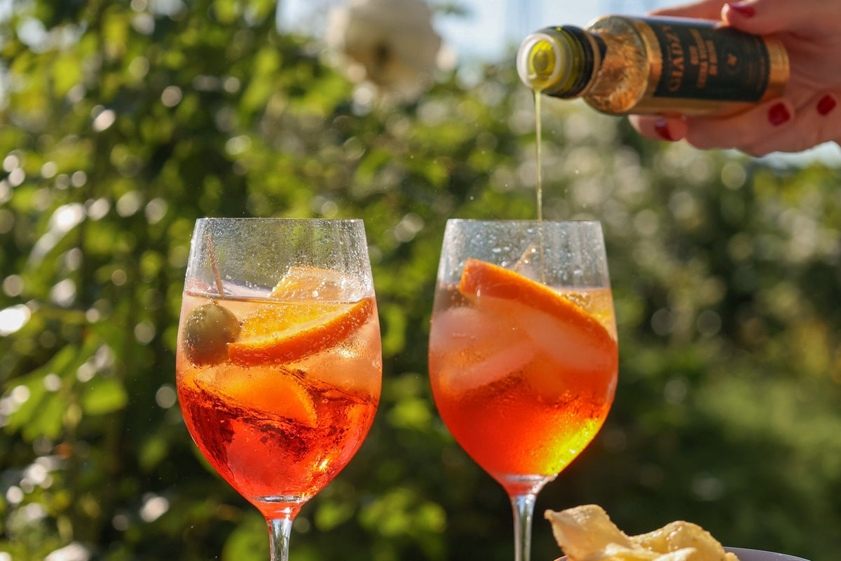 Olive Oil Aperol Spritz