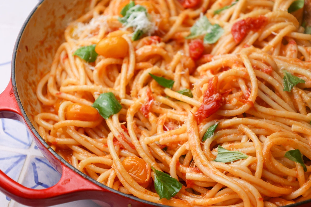  Lemony Cherry Tomato Confit Bucatini 