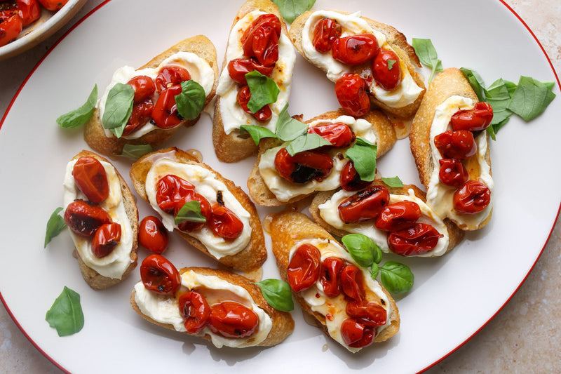 Sweet and Spicy Tomato Bruschetta