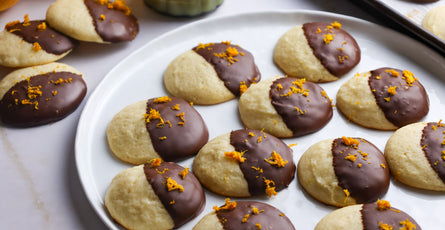 Chocolate-Dipped Orange Ricotta Cookies