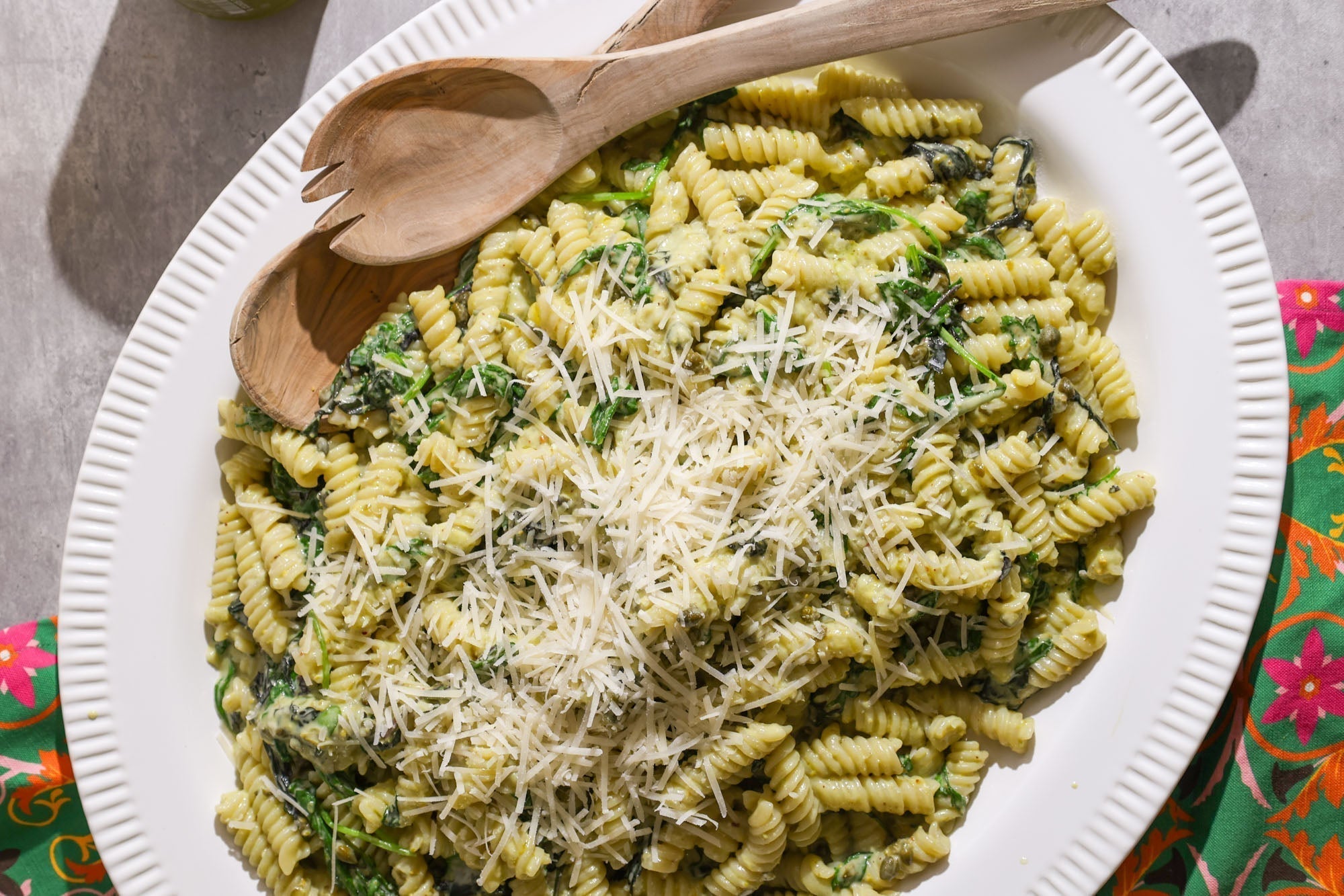 Fusilli with pesto