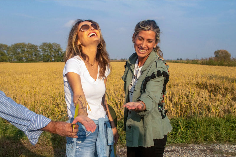 Giada with Christina Brizzolari at Riso Buono