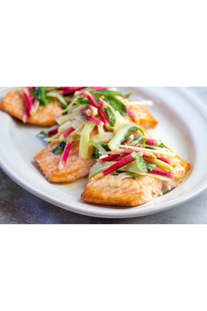 Broiled Salmon with Fennel Salad, Credit: Elizabeth Newman