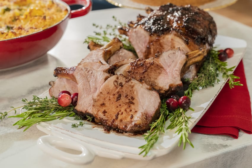 Pomegranate Glazed Pork, Credit: Food Network