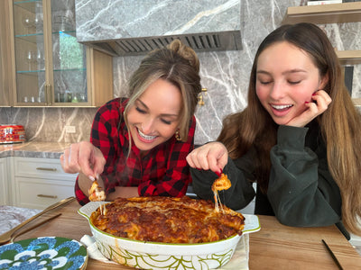 Giada and Jade cooking