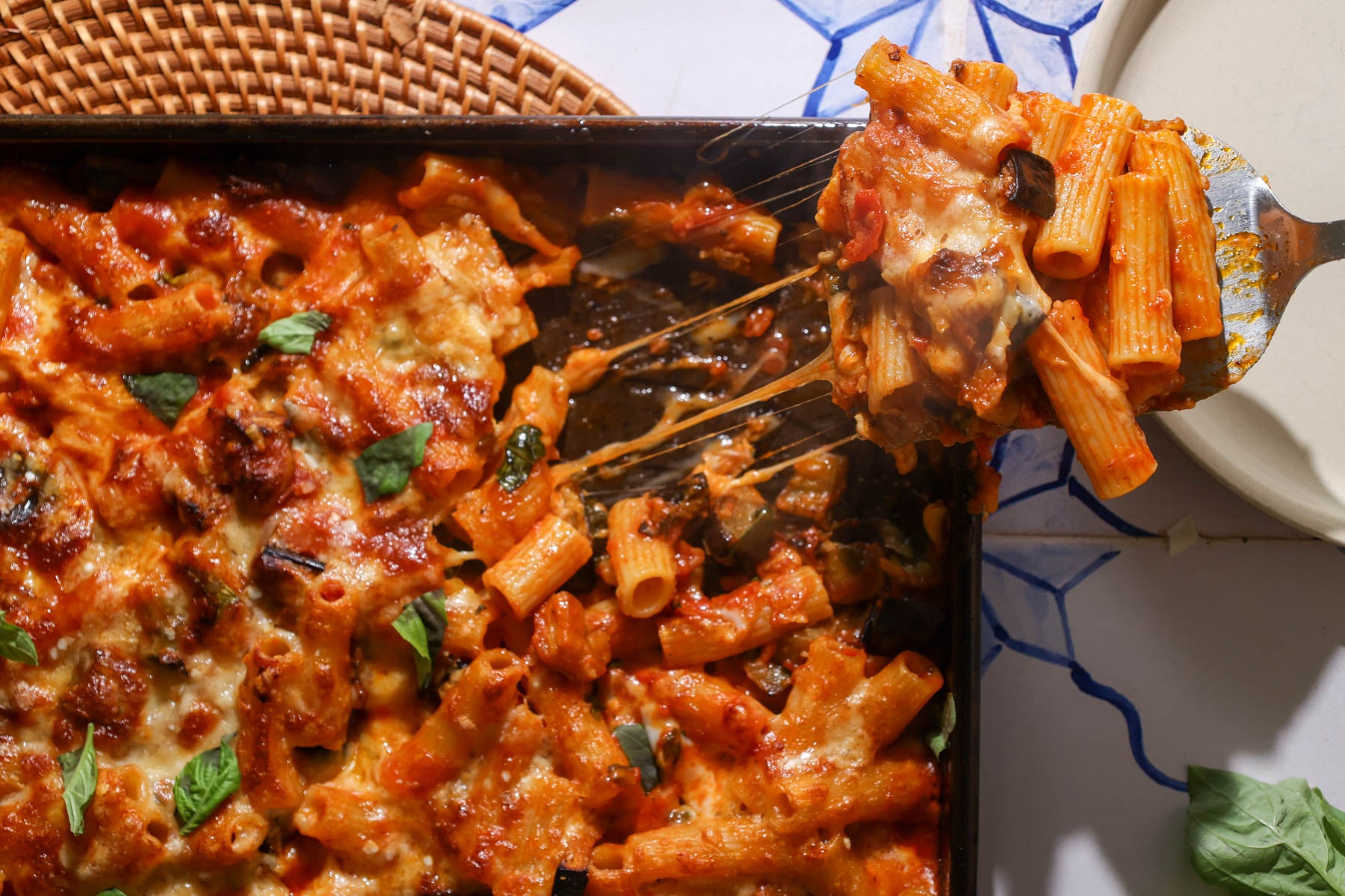 Sheet Pan Baked Pasta alla Norma