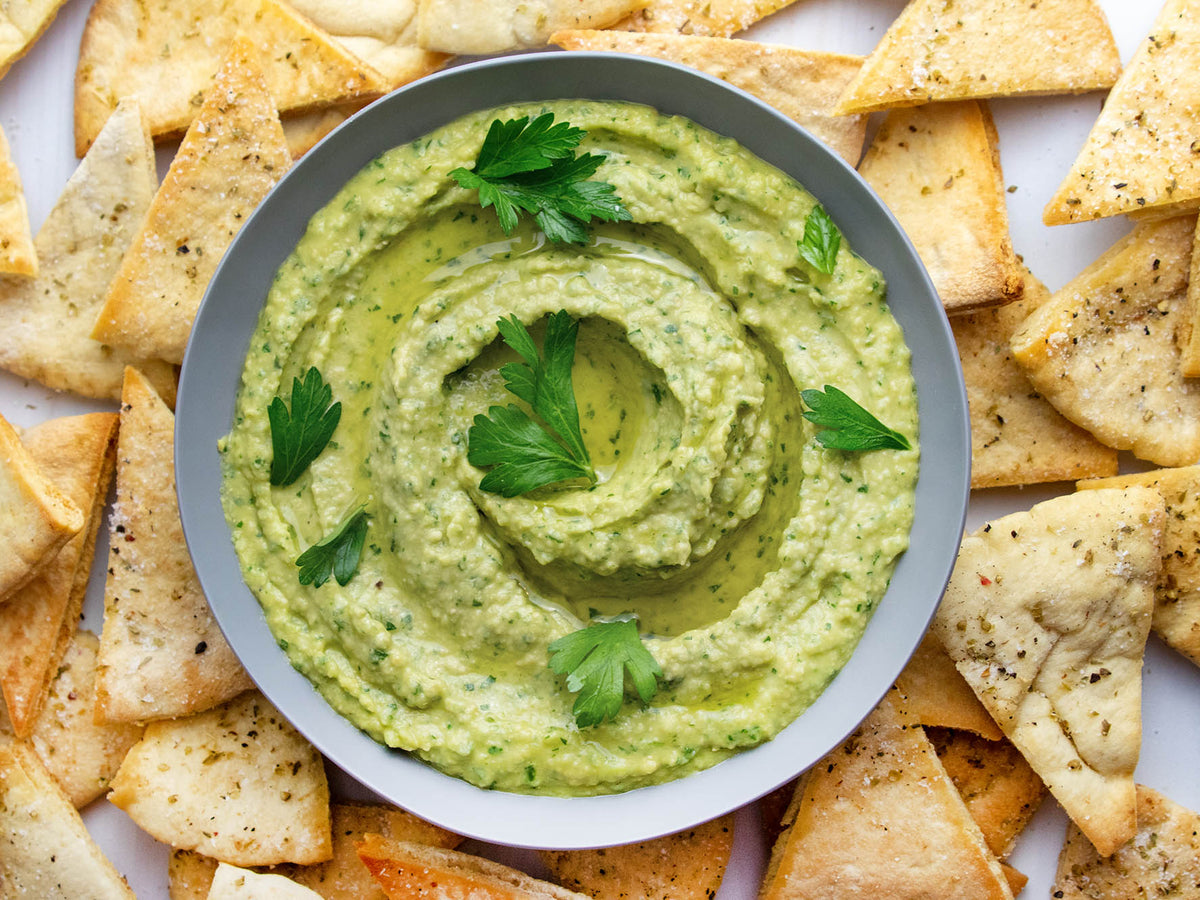 White Bean Dip with Pita Chips Giadzy