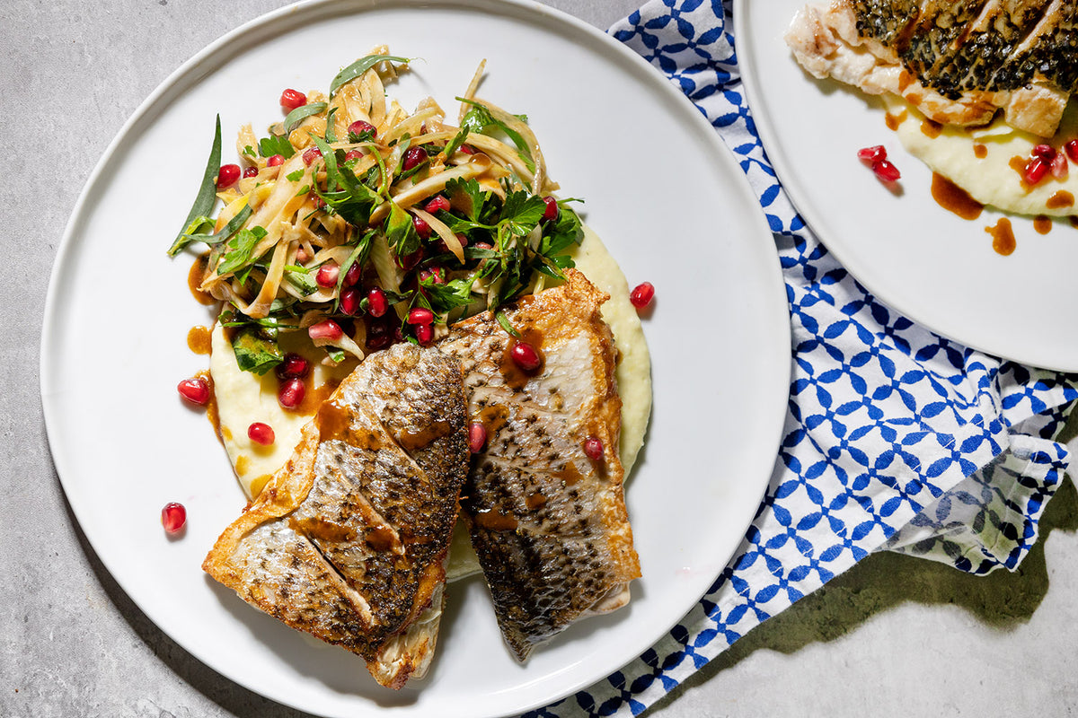 Pomegranate and Fennel Branzino