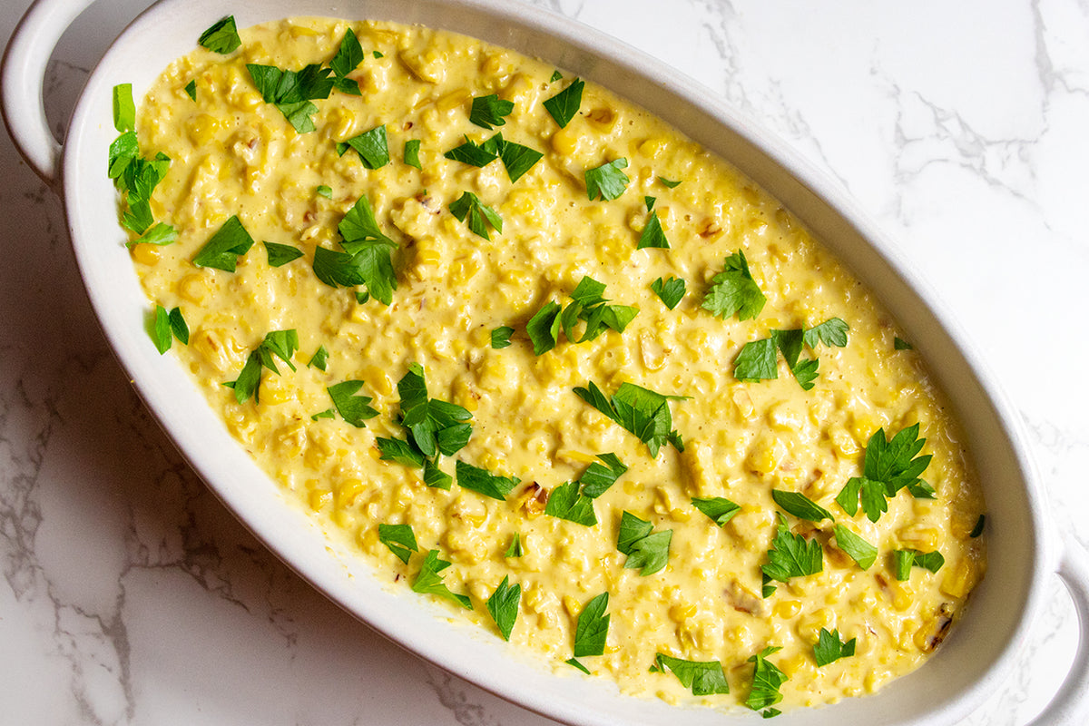 Giada's Parmesan Creamed Corn, Credit: Elizabeth Newman