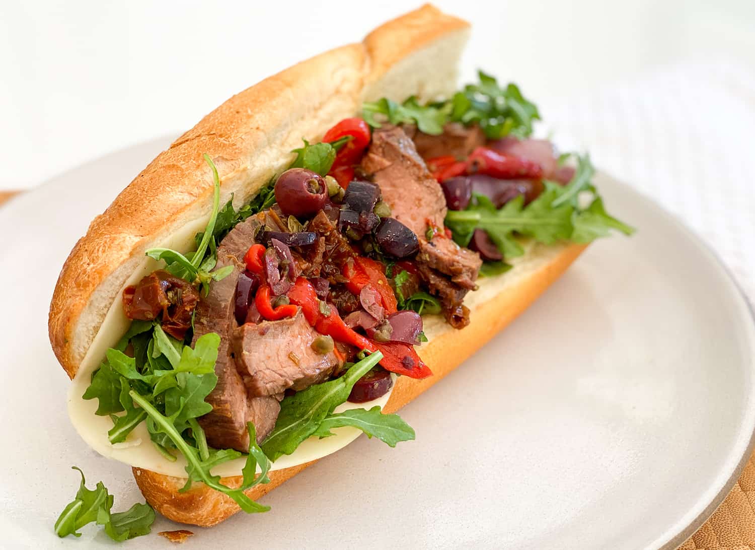 Loaded Steak Hoagies, Credit: Food Network