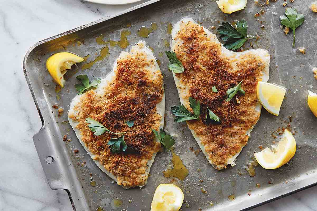 Lemon Sole Oreganata