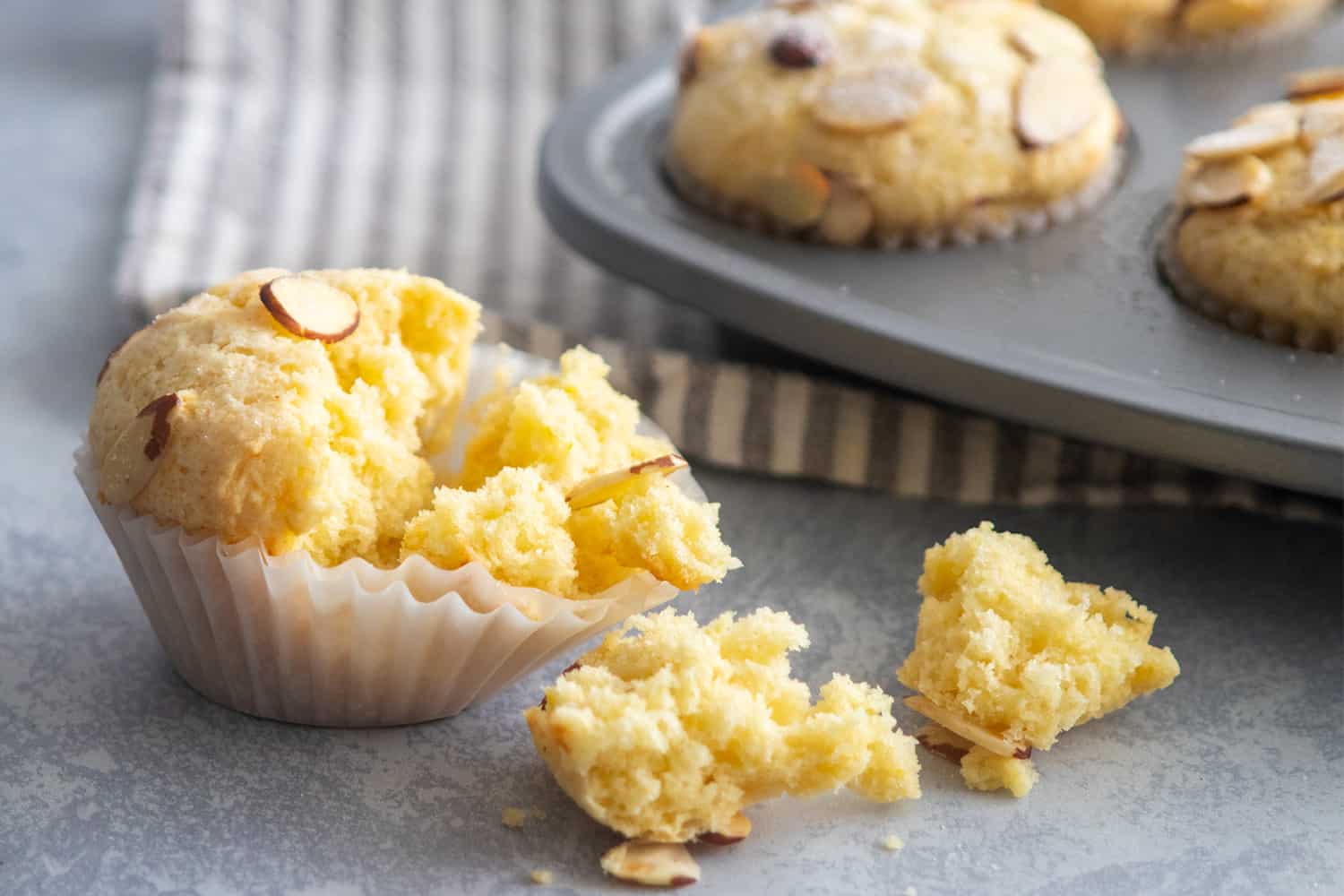 Nonna's Lemon Almond Ricotta Muffins, Credit: Elizabeth Newman