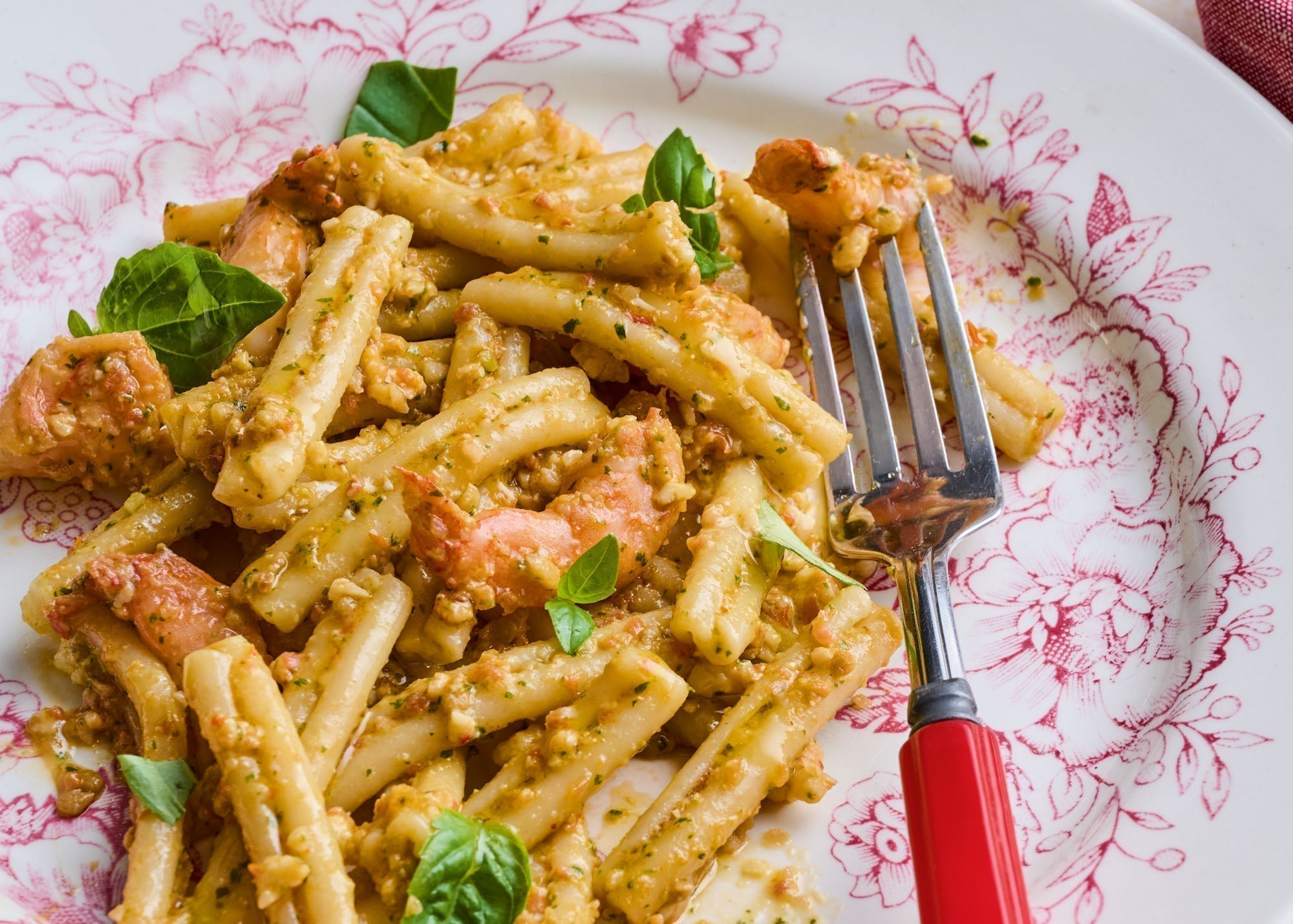 Casarecce with Sicilian Pesto and Shrimp