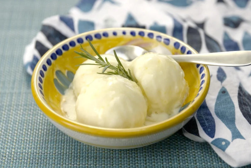 Mascarpone Sorbetto with Rosemary Honey