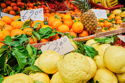 Lemons and Oranges At A Farmer's Market In Sorrento