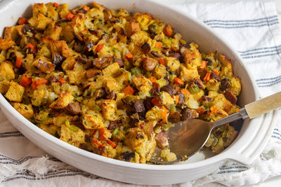 Ciabatta Stuffing with Chestnuts and Pancetta