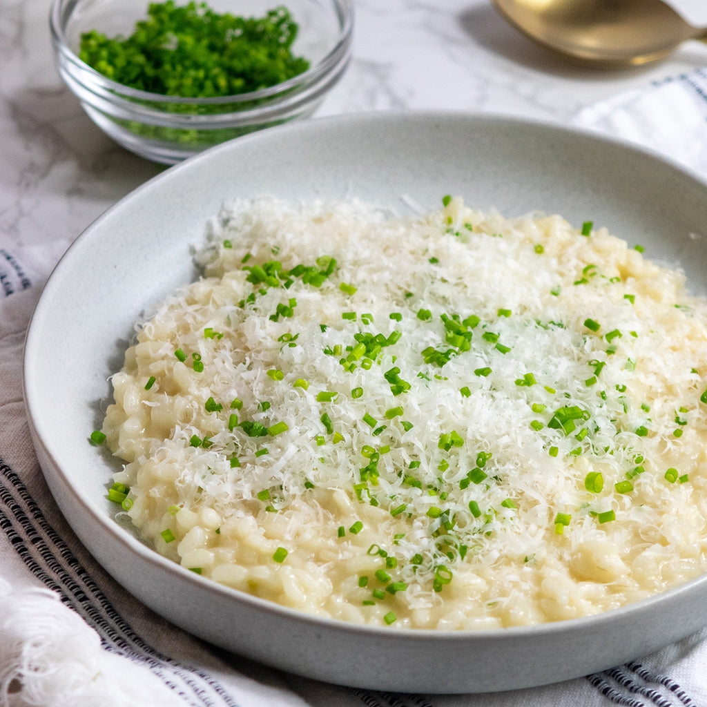 High quality ingredients for an authentic Italian Risotto