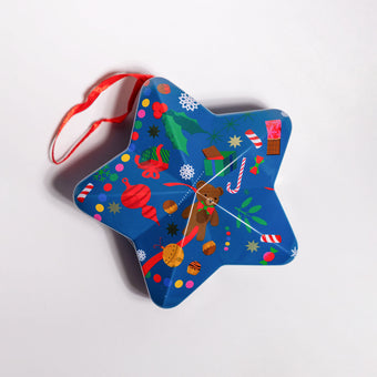 Venchi Blue Star Ornament with Assorted Chocolates