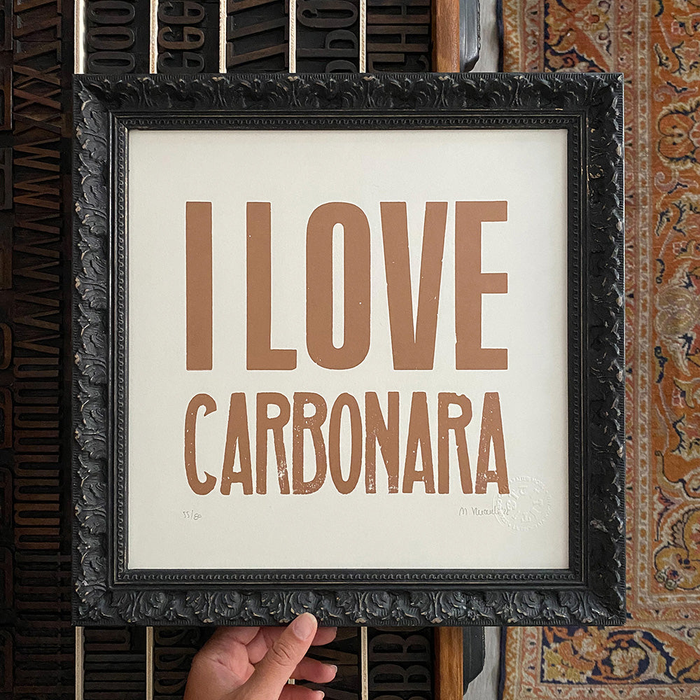 I Love Carbonara Poster