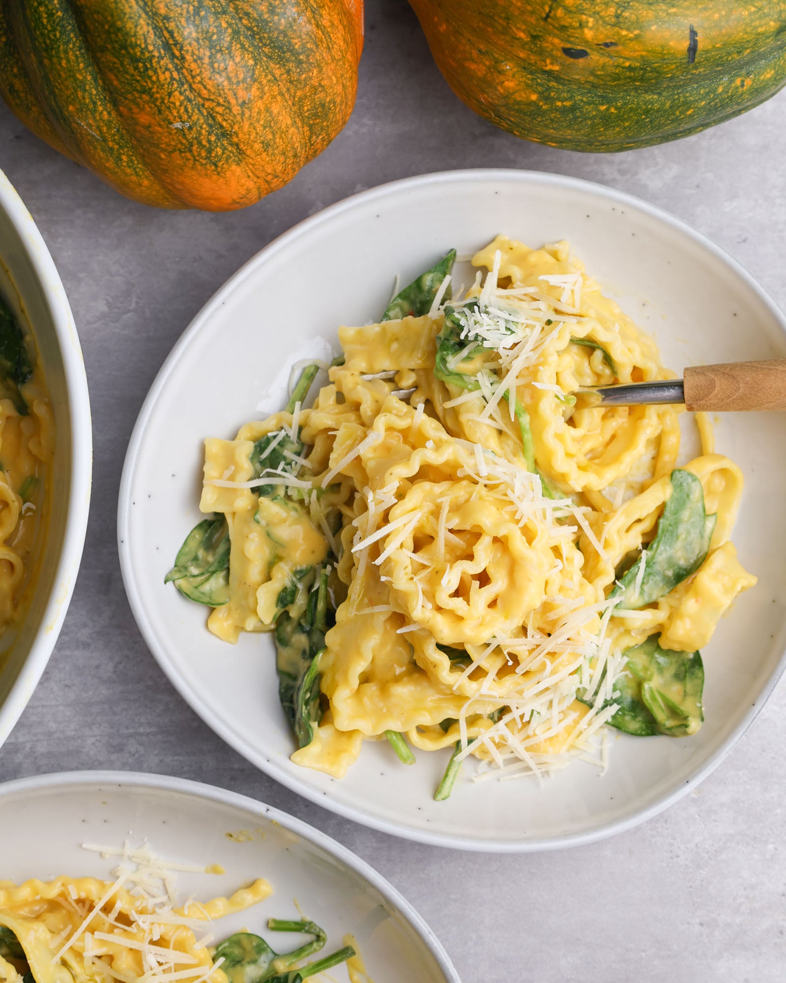 Squash and burrata pasta