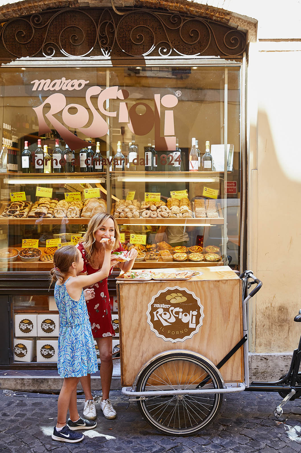 Giada and Jade at Antico Forno Roscioli in Rome Lazio