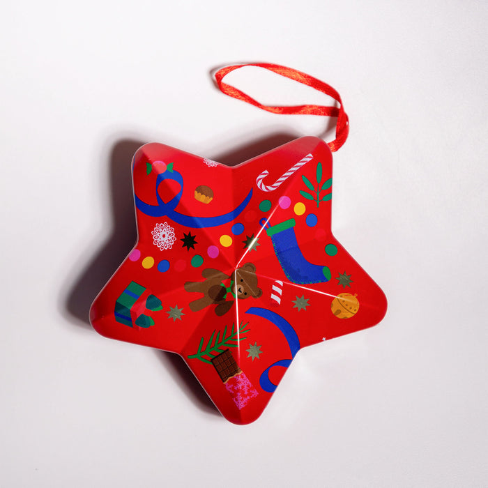 Venchi Red Star Ornament with Assorted Chocolates