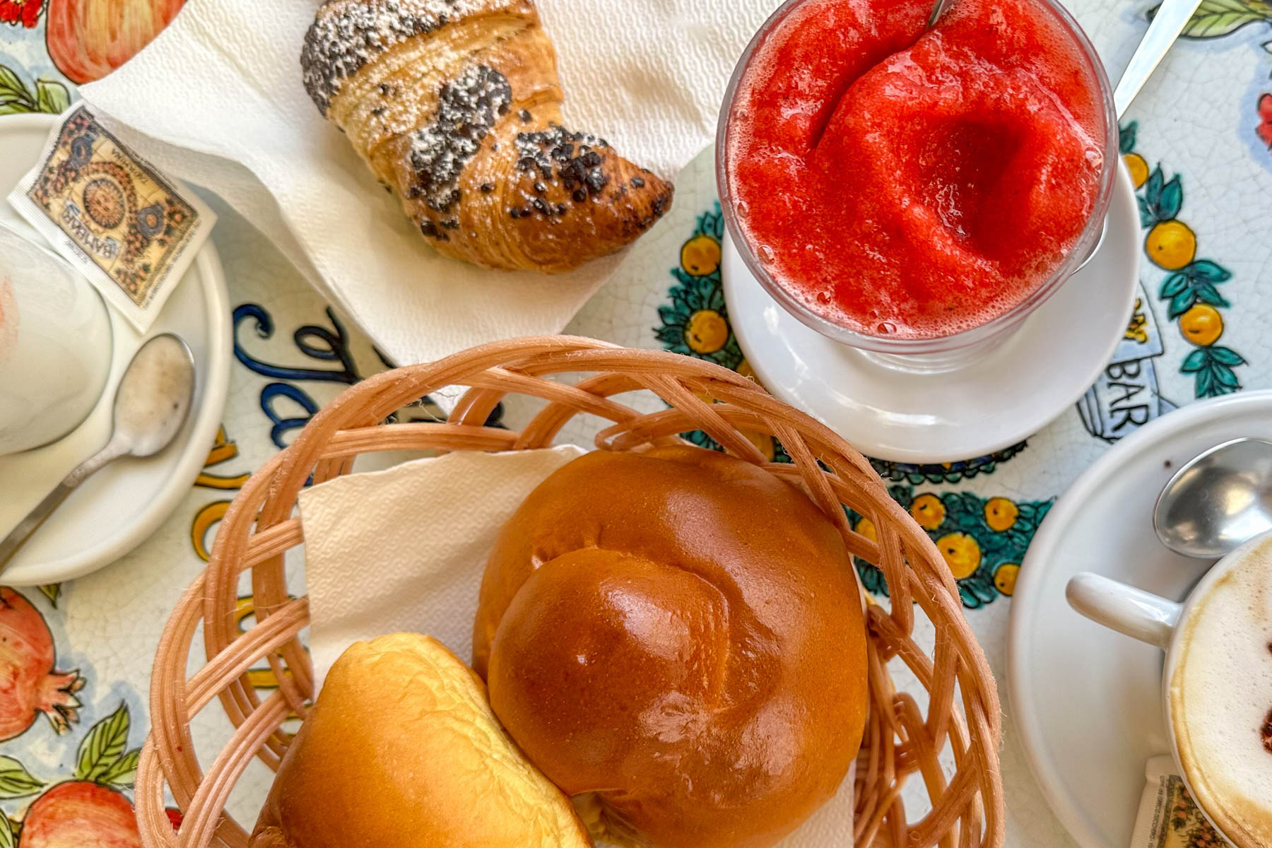 Granita and Brioche at Bam Bar