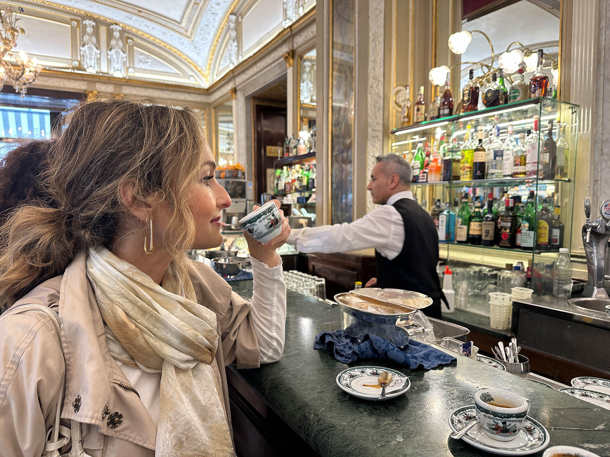 Giada de Laurentiis at Gran Caffè Gambrinus