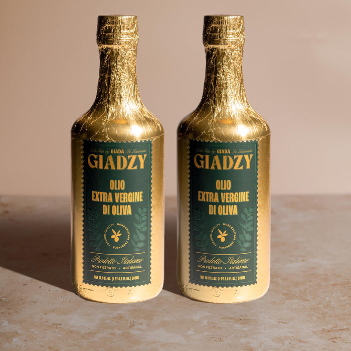 Giadzy 2-Pack Gold-Wrapped Extra Virgin Olive Oil