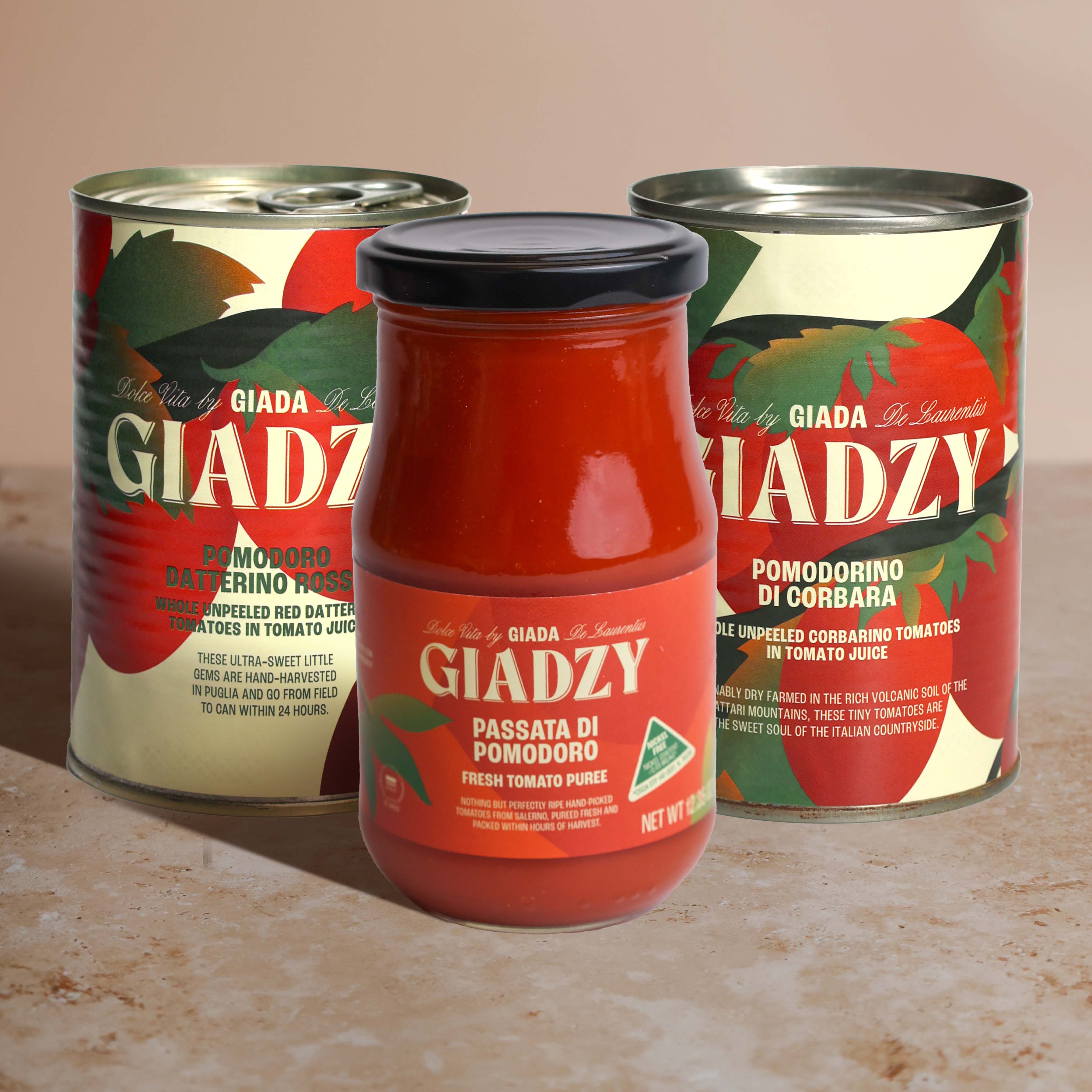 トマトス TOMATOS パーティー・ダウン Tomato Sampler Trio by Giadzy