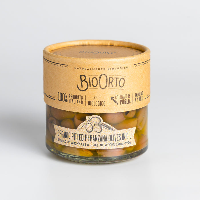 Bio Orto Organic Pitted Olives in Peranzana Extra Virgin Olive Oil