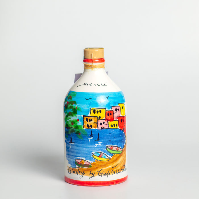 Gargiulo Sicily Ceramic Jar with Extra Virgin Olive Oil