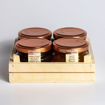 Agrimontana Mini Jams and Honey Wooden Box Gift Set