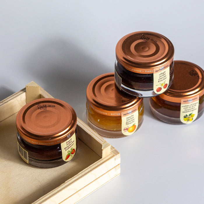 Agrimontana Mini Jams and Honey Wooden Box Gift Set